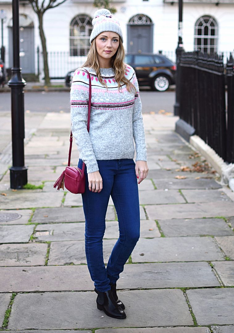 GAP fairisle sweater and bobble hat | The LDN Diaries UK Fashion Blog