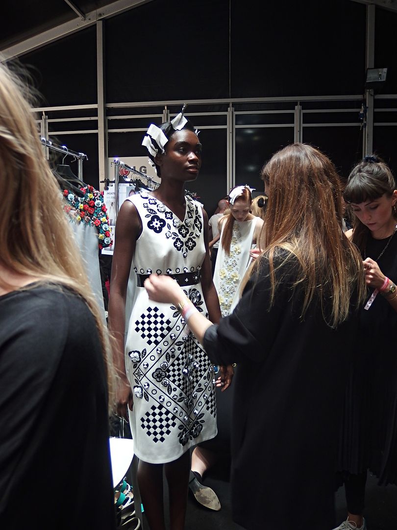 Backstage At Holly Fulton LFW SS15 