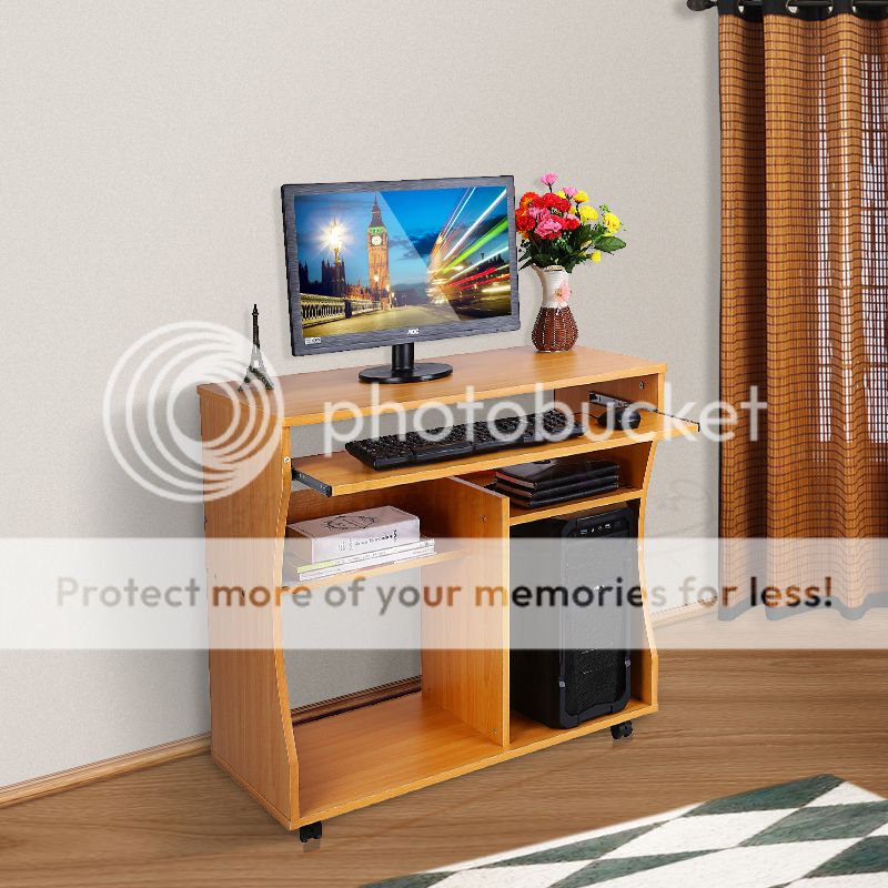 Wooden Space Saver Computer Desk Table Workstation Study Home Office ...