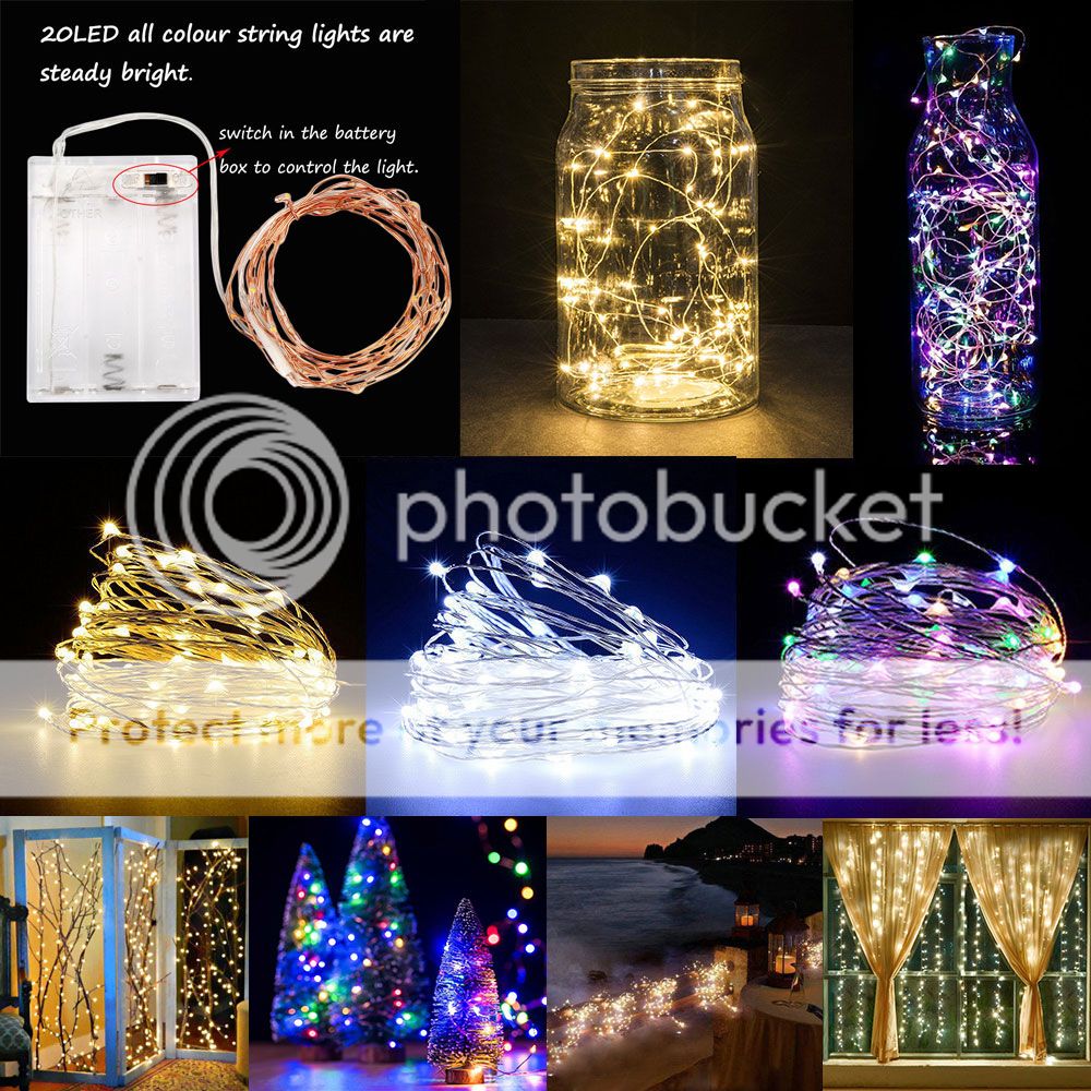 LED String Fairy Lights Wedding Party Spring Battery Decoration Warm